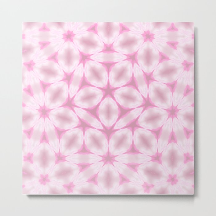 Barely Pink Pattern Metal Print