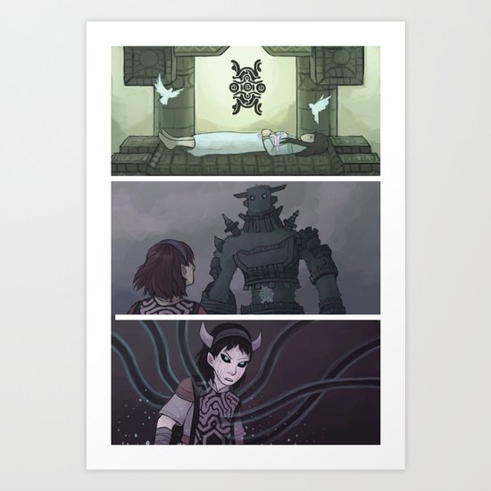 Shadow Of The Colossus Art Print By Cosmicandroid Society6