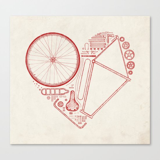 Love Bike Canvas Print