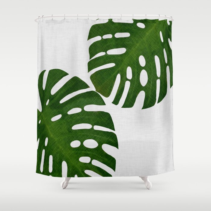 Monstera Leaf Ii Shower Curtain By Paperpixelprints Society6