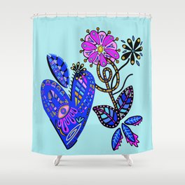 Let Your Heart Bloom Shower Curtain