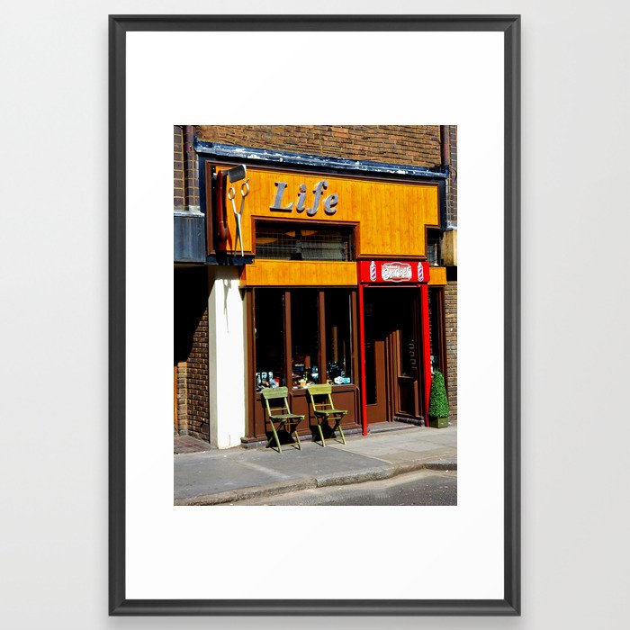 Barber Shop in London Framed Art Print