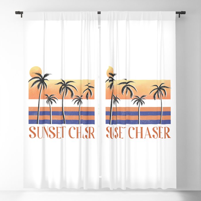 Sunset Chaser Retro Summer Blackout Curtain