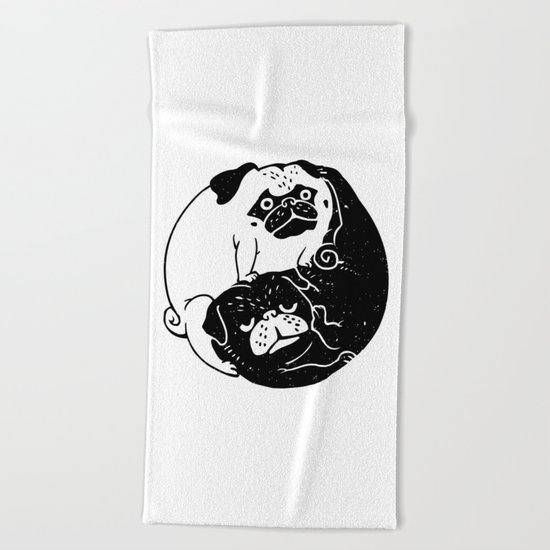 The Tao of Pug Beach Towel