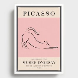 Picasso Feline Poster Framed Canvas