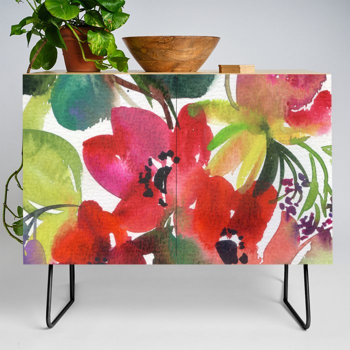 the soul of poppies Credenza
