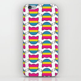 Pansexual Flag Kitty Cat Tile iPhone Skin