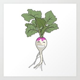 Happy Turnip Art Print