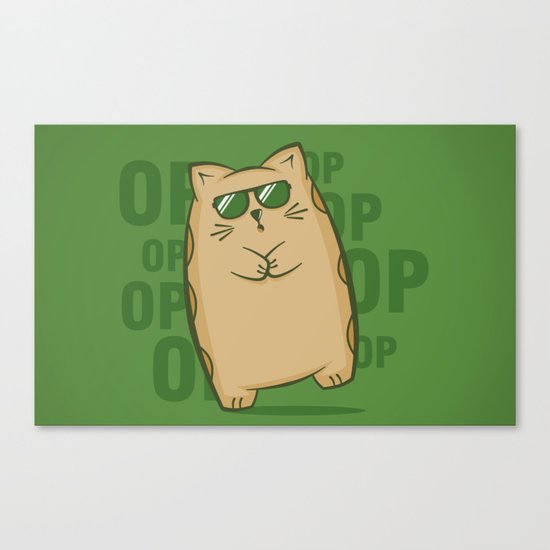 Gangnam Kitty Canvas Print