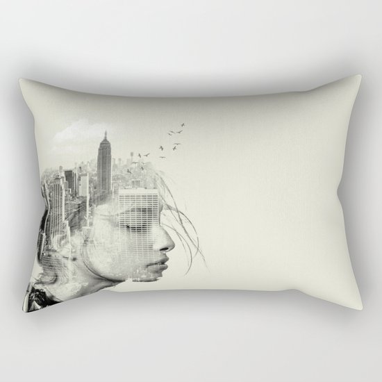 Reflection, New York City Rectangular Pillow