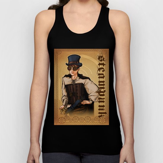 Steampunk Lady Unisex Tank Top