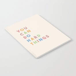 You Can Do Hard Things Notebook | Text, Colorful, Youcan, Graphicdesign, Digital, Color, Positive, Graphic, Quote, Encouragement 