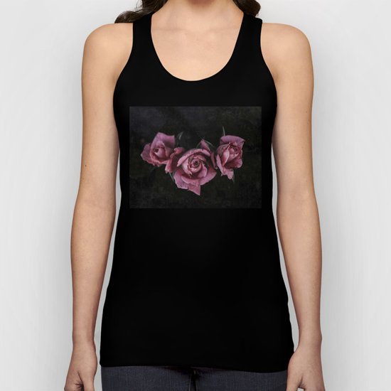 Pink Roses Vintage Unisex Tank Top