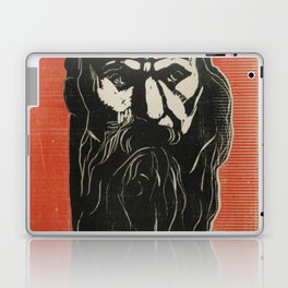 Head of An Old Man with Beard Edvard Munch Famous Painting Laptop Skin