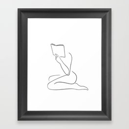 Reading Naked n.4 Framed Art Print