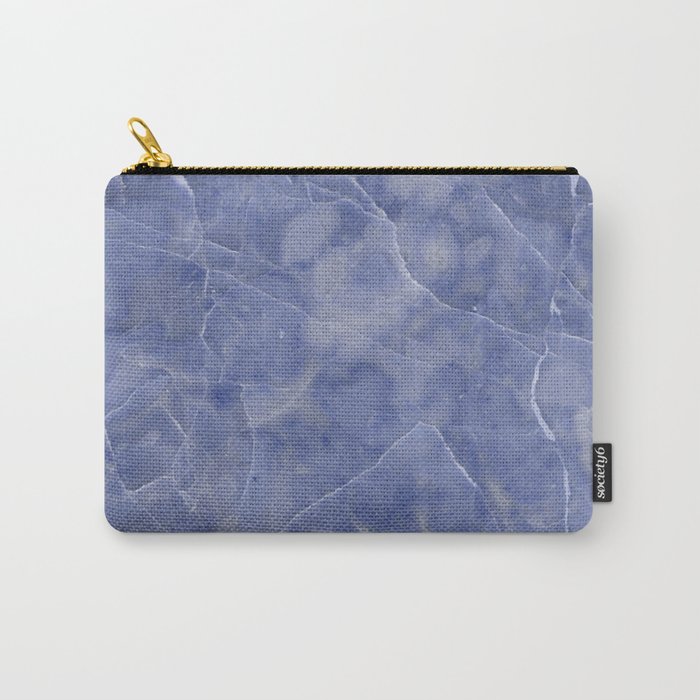 Marble Texture - Icy Blue Marble Carry-All Pouch