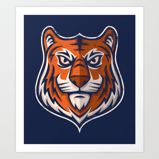 Tiger Shield Art Print