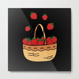 Strawberry - strawberry lover Metal Print | Shake, Strawberrylover, Strawberry, Strawberryfruits, Graphicdesign, Sweet, Berry, Strawberrymilk, Fruitsalad, Strawberryjuice 