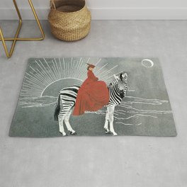 My zebra and I Rug | Horse, Riding, Horseriding, Traveller, Cowgirl, Painting, Wanderlust, Travel, Zebras, B W 