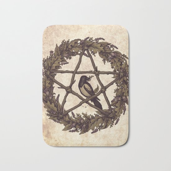 Botanical Pentacle: Wild Witch Bath Mat