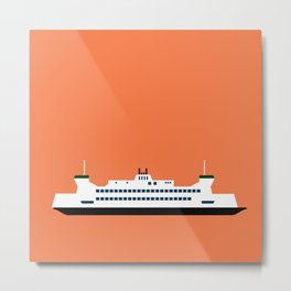 Puget Sound Ferry Pop Art - Seattle, Washington Metal Print