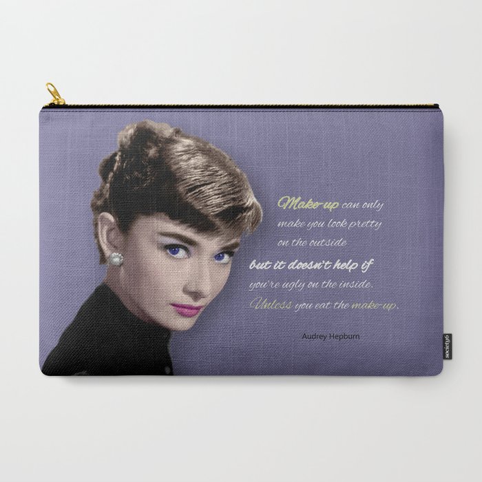 Movie star art - Audrey Hepburn Carry-All Pouch by SW Creation