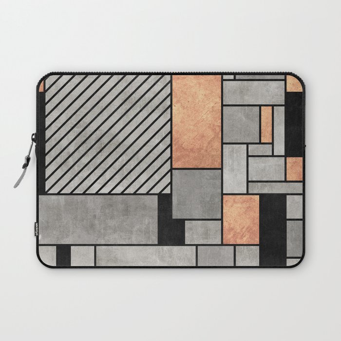 Random Pattern - Concrete and Copper Laptop Sleeve