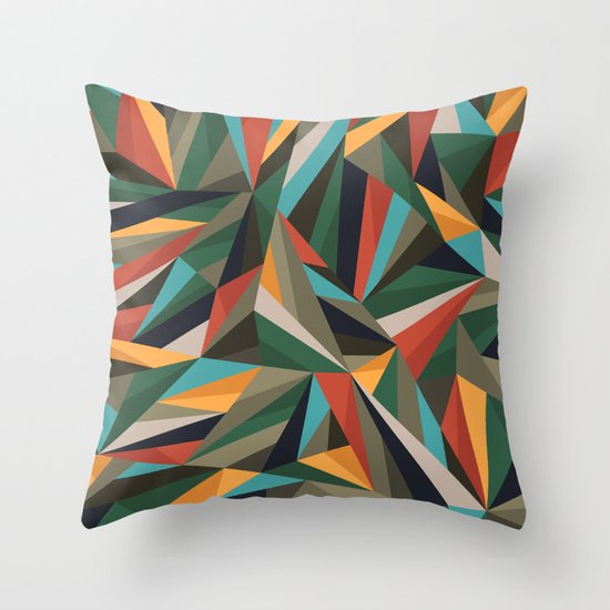 Sliced Fragments II Throw Pillow