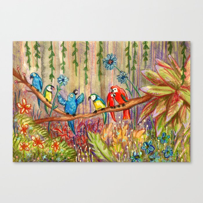 Jungle Birds Canvas Print