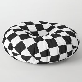 Black and White Checkered Pattern Floor Pillow