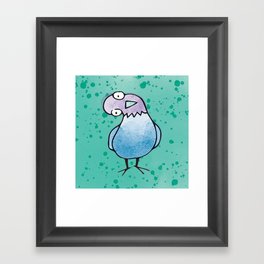 Curious Pigeon Framed Art Print