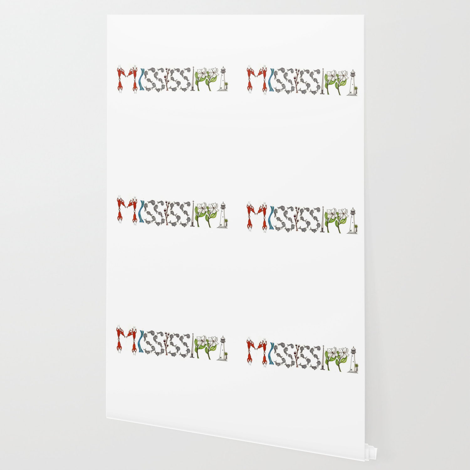Mississippi Word Art Wallpaper By Landbonesketchbook Society6