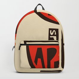 Aperol Spritz Cocktail Print Backpack | Red, Digital, Midcentury, Typography, Curated, Graphicdesign, Aperolspritz, Cocktail, Citrus, Black 