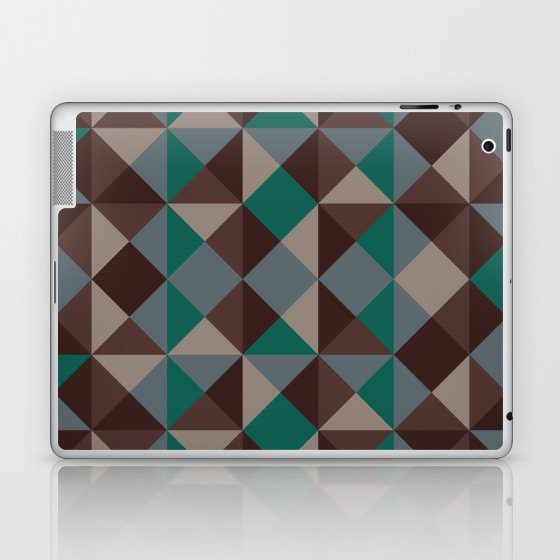 Retro geometric checked Laptop & iPad Skin