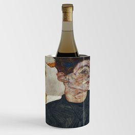 Egon Schiele Self Portrait with Chinese Lantern Plant 1912 Wine Chiller