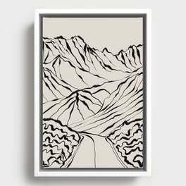 Mountain know the secret Framed Canvas