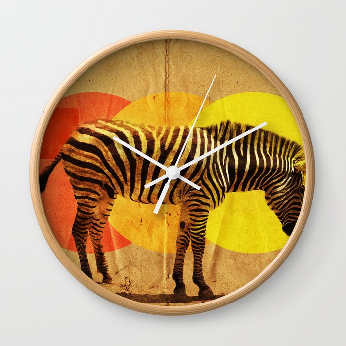 Zebra Card Wall Clock
