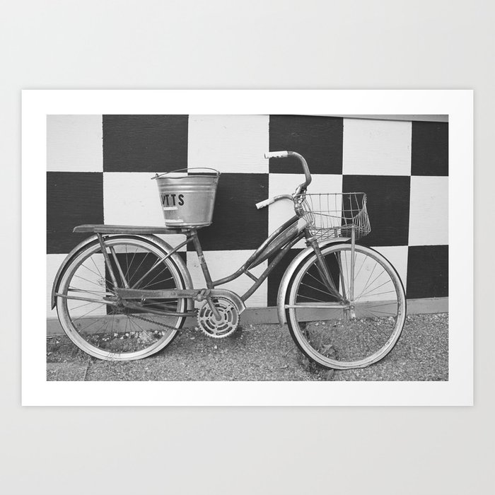 The Bike | 35mm Film Photography | Black and White Art Print