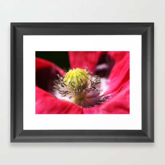 Oriental Poppy Heart Framed Art Print