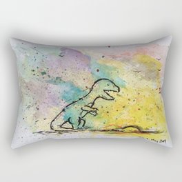 Dinosaur - 4, May 2014 - Tonight's Watercolor Rectangular Pillow