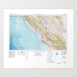 CA San Luis Obispo 302136 1956 Topographic Map Art Print