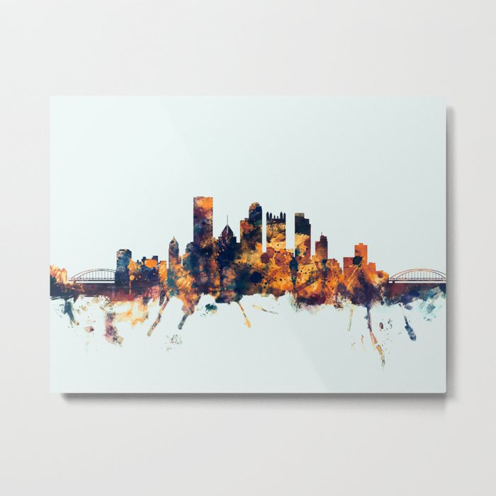 Pittsburgh Pennsylvania Skyline Metal Print