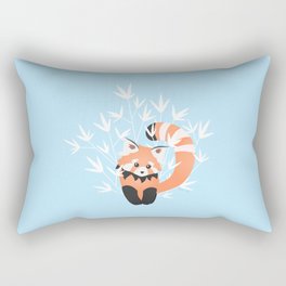 Baby Red Panda / Sky Rectangular Pillow