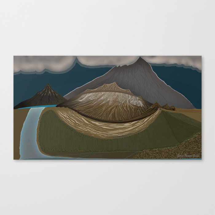 Glacier's uncovered idea Canvas Print