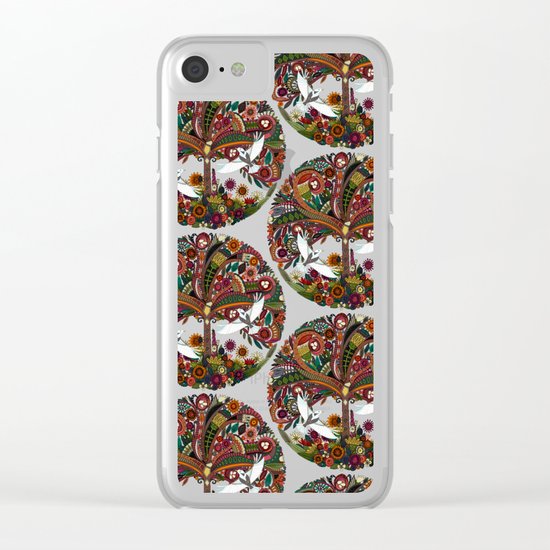 tree of life blue Clear iPhone Case