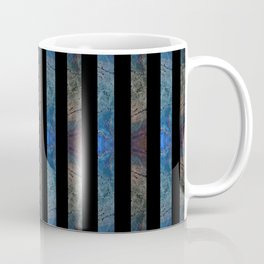 Dark Textured Abstract Motif Striped Pattern Mug
