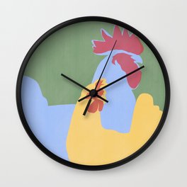 Rooster and hen Wall Clock