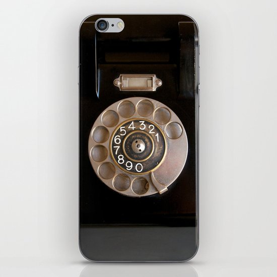 OLD BLACK PHONE iPhone & iPod Skin
