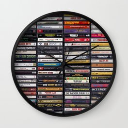Old 80's & 90's Hip Hop Tapes Wall Clock