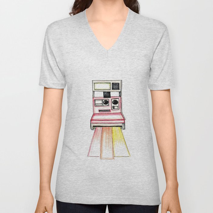 Polaroid V Neck T Shirt